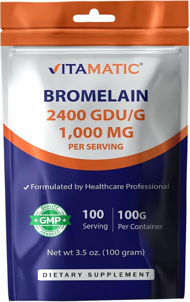 Vitamatic Bromelain Powder 1000mg - 100 Servings