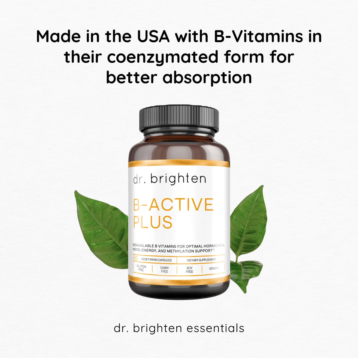 Dr. Brighten B-Active Plus Vitamin B Complex for Energy - 60 Capsules - image 5