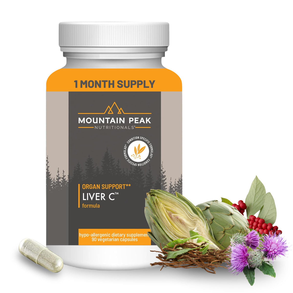 Mountain Peak Nutritionals Liver C Milk Thistle Turmeric - 90 Capsules