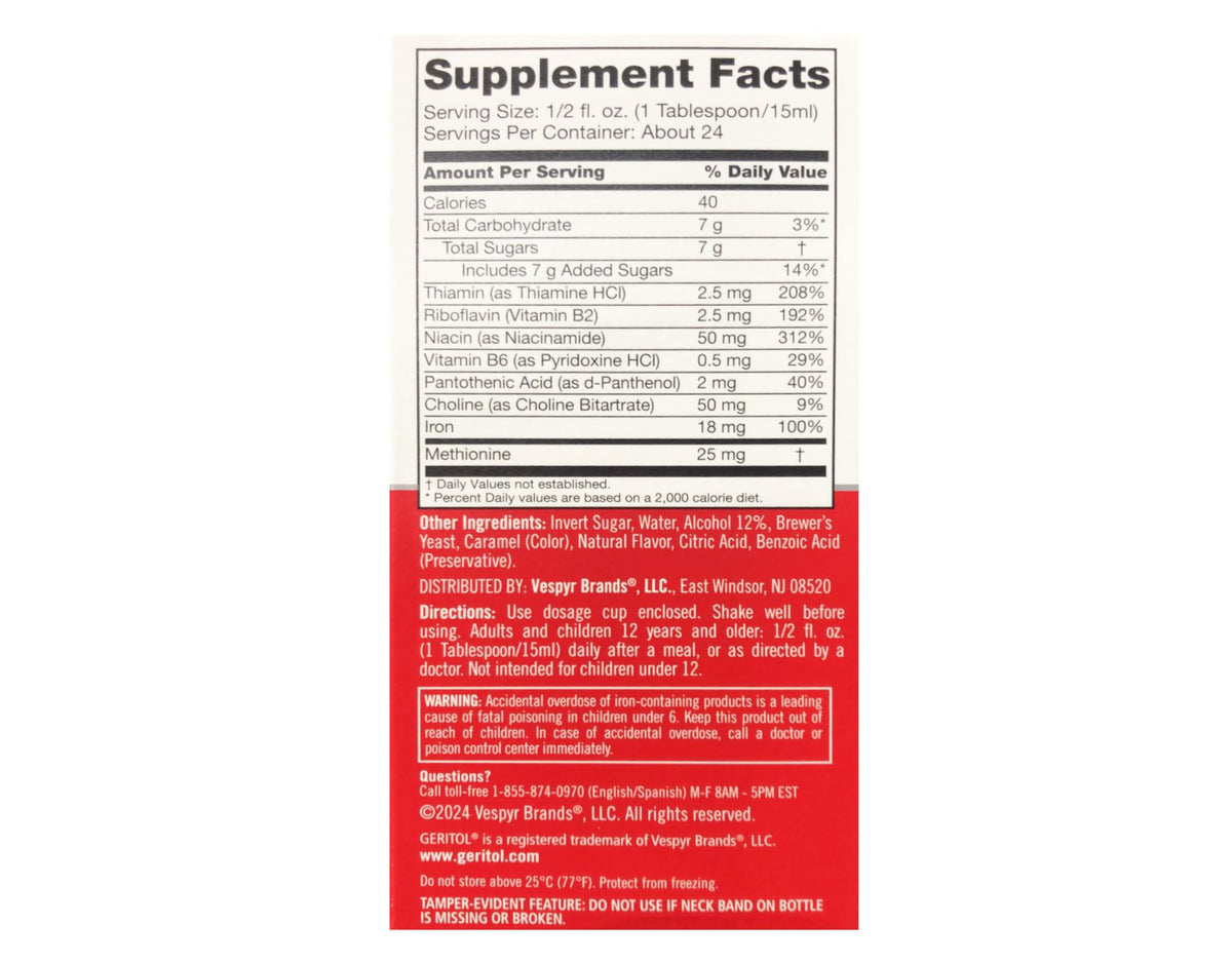 Geritol Liquid Supplement B-Vitamins & Iron - 12 Fl Oz - image 4