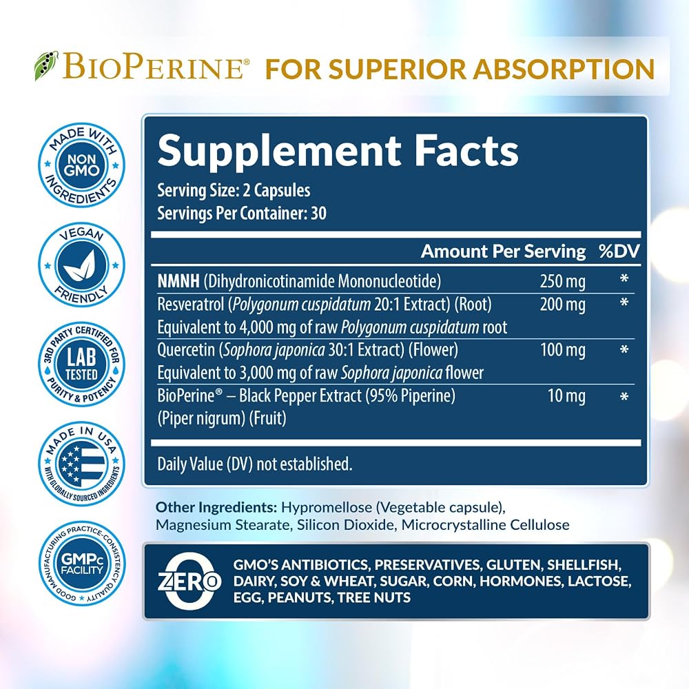 Rainbow Nutrients NMNH NAD Booster Capsules - 60 Capsules - image 4
