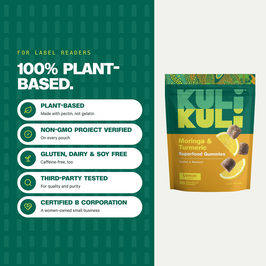 Kuli Kuli Moringa Gummies - Caffeine-Free Energy Supplements