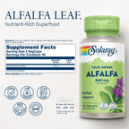 SOLARAY Alfalfa Leaf Supplement 860mg - 100 Vegetarian Capsules - image 2