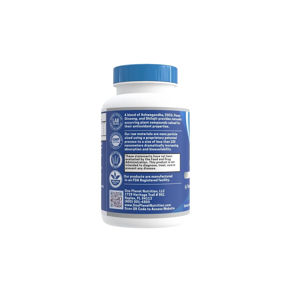 One Planet Nutrition Nano Energy 500 mg - 120 Vegetarian Capsules - image 3