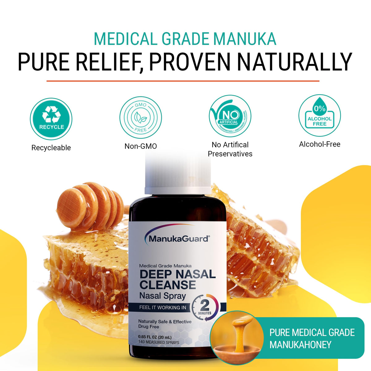 ManukaGuard Manuka Honey Nasal Spray MGO 600 - 0.65 fl oz - image 4