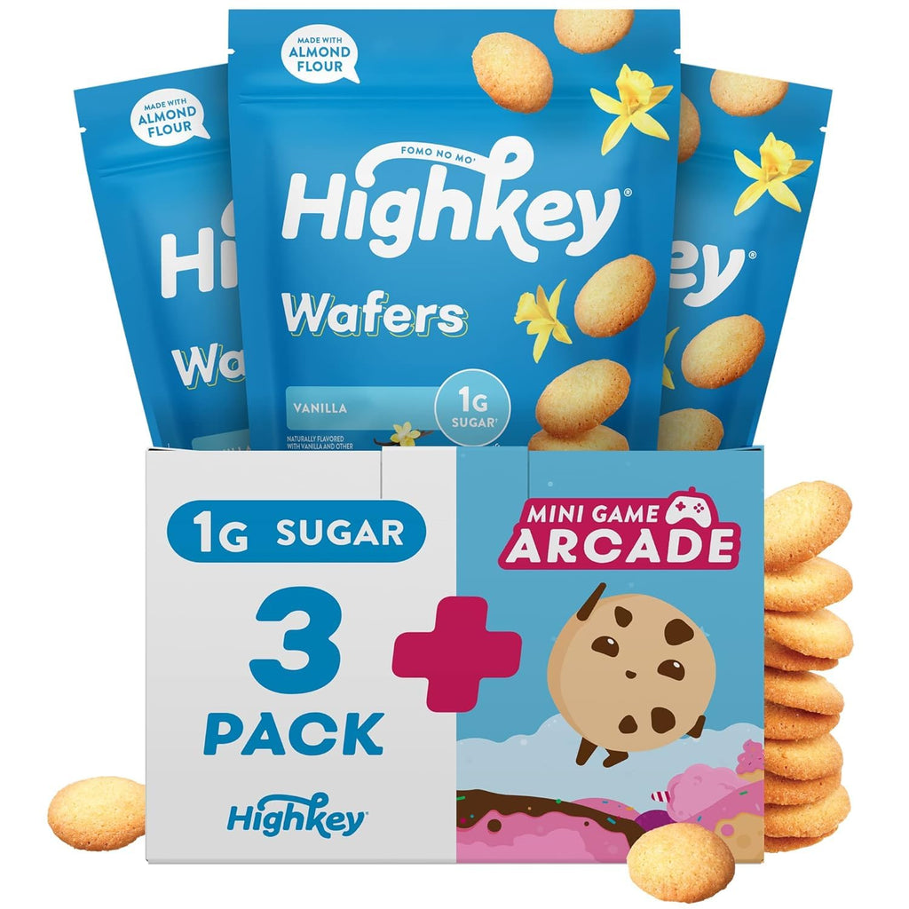 HighKey Gluten Free Vanilla Wafer Cookies - 6Pack Low Carb Keto Snack