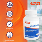 Rugby Vitamin D3 5000 IU - 100 Capsules - image 6