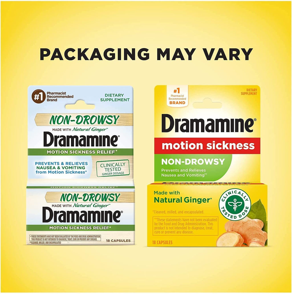 Dramamine Advanced Herbals Motion Sickness Relief Non-Drowsy - 90 Capsules - image 5
