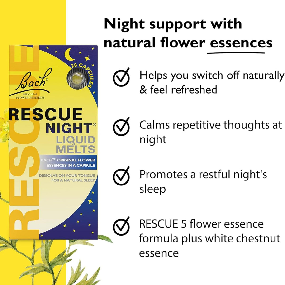 RESCUE RESCUE SLEEP Liquid Melts Natural Sleep Aid - 28 Capsules - image 3