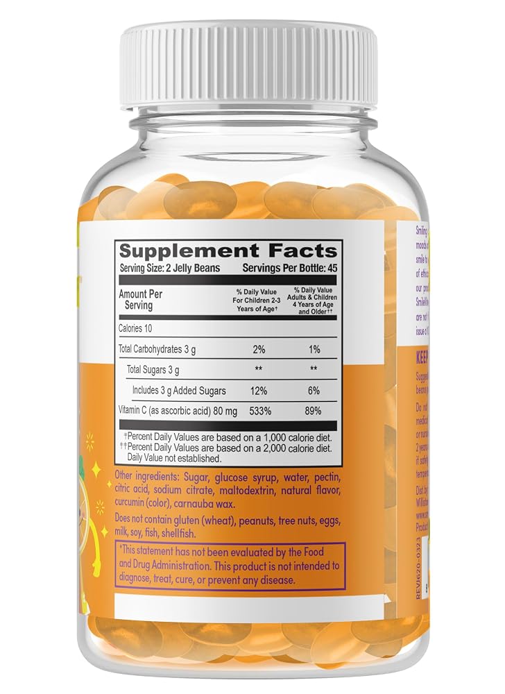 SmileVites Kids Vitamin C Jelly Beans Immune Support - 90 Count - image 3