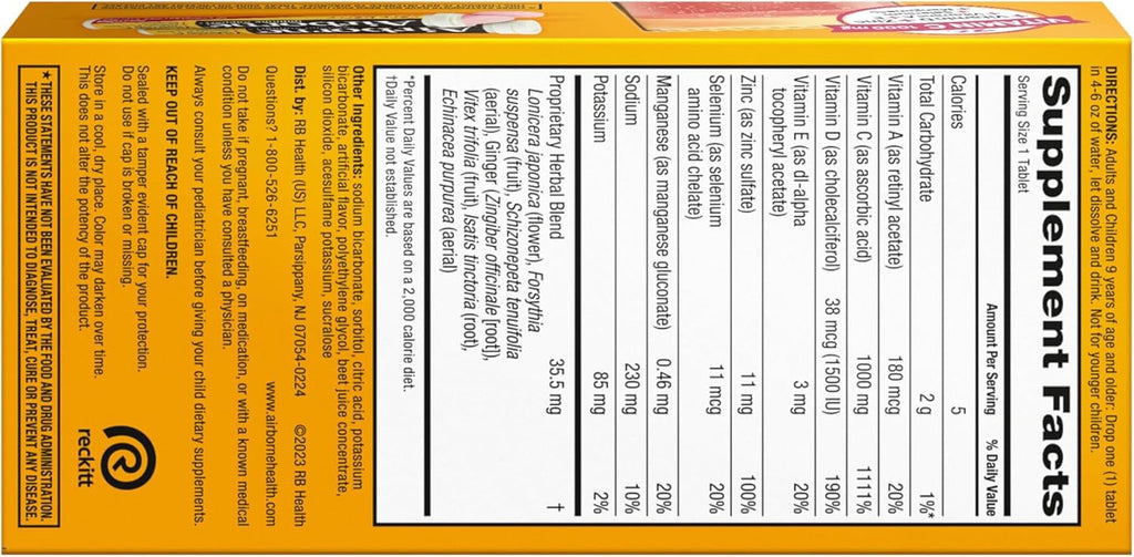 Airborne Vitamin C 1000mg Immune Support Effervescent Tablets - 36 Count - image 7