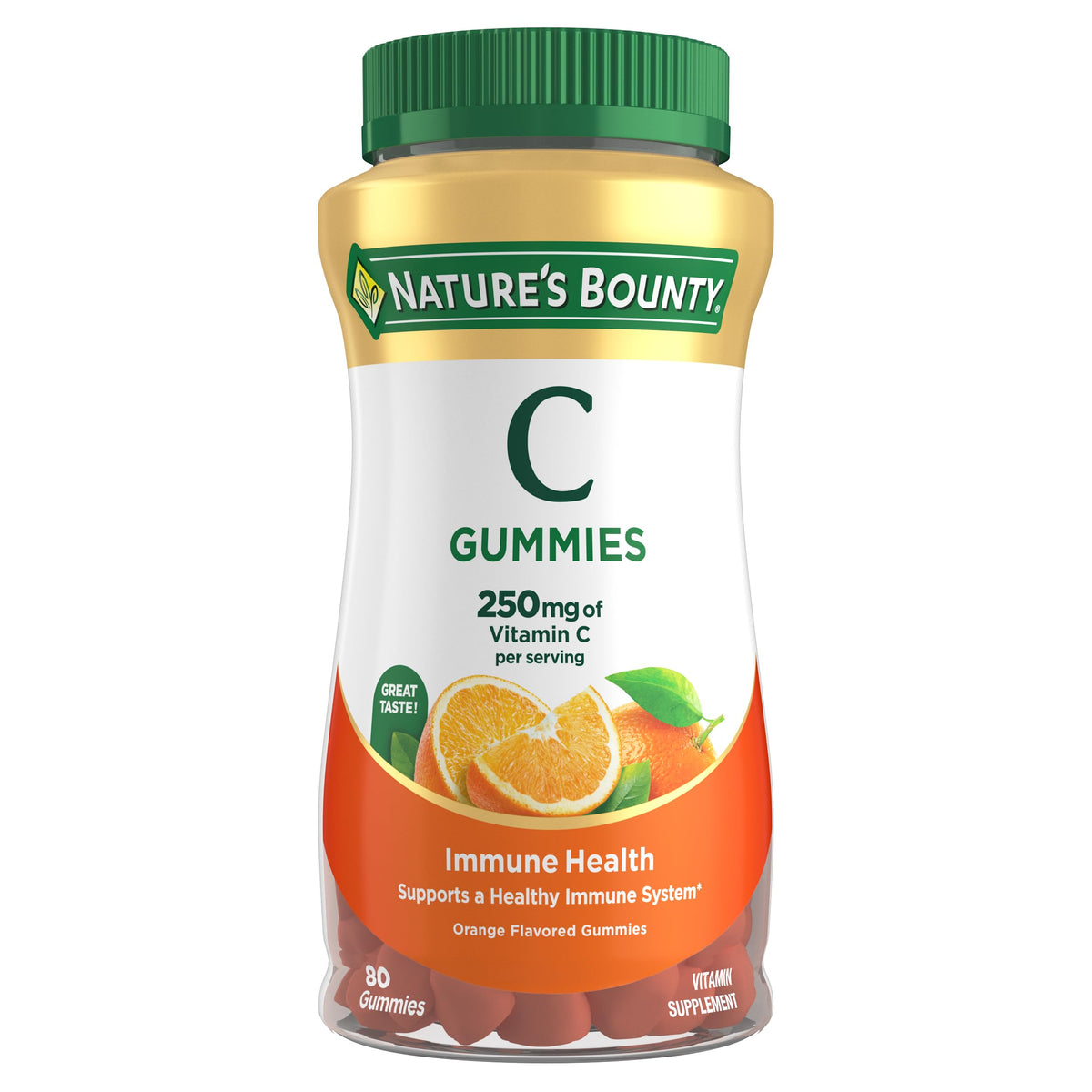 Nature's Bounty Vitamin C Gummies 250 mg Immune Support - 80 Count