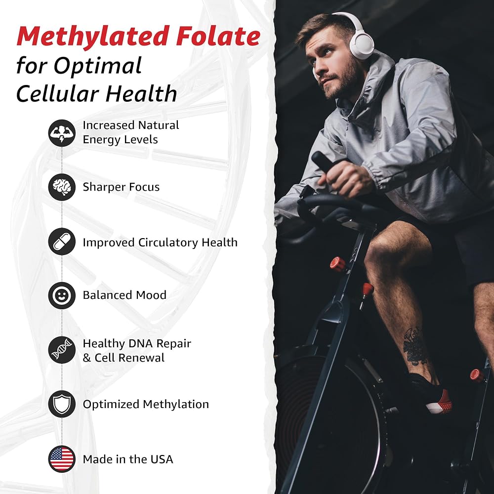 10X Health 5-MTHF Methylfolate Supplement with Magnesium - 60 Capsules - image 2
