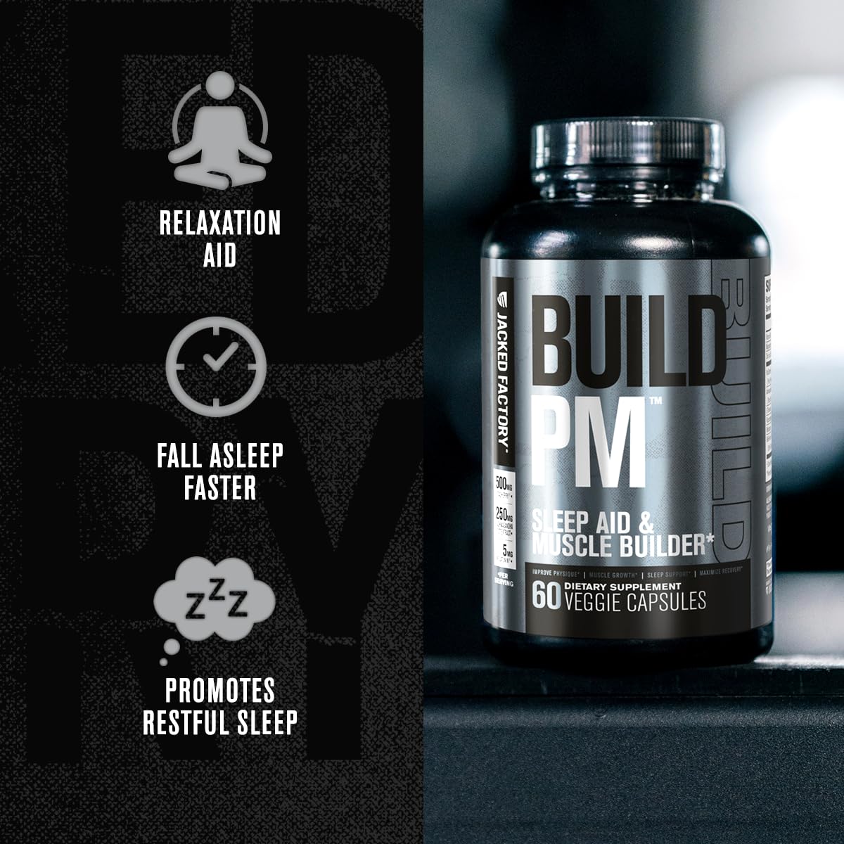 Jacked Factory Build PM Nighttime Muscle Builder - 60 Capsules - image 4