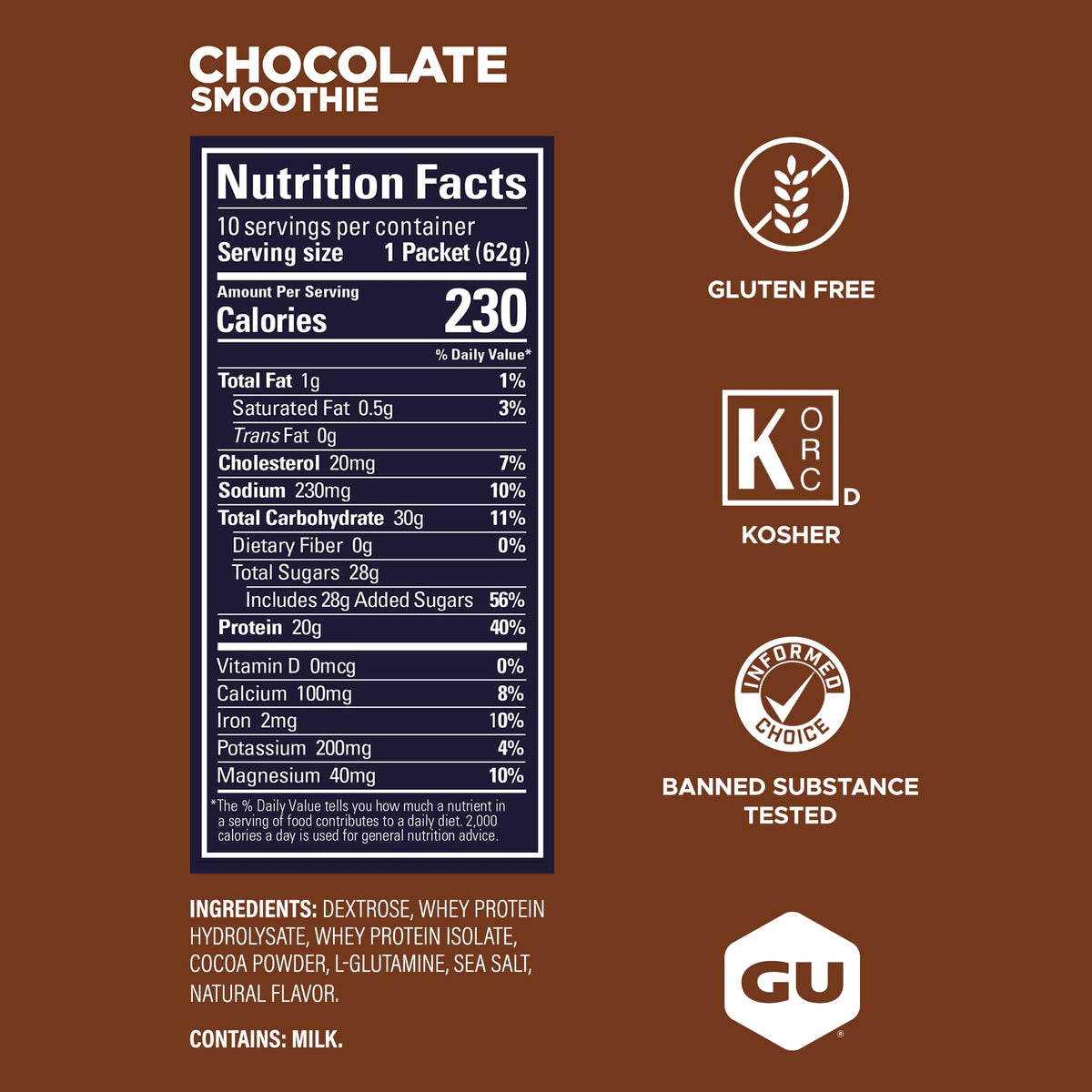 GU Energy Roctane Ultra Endurance Protein Recovery Drink Mix