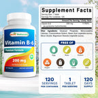 Best Naturals Vitamin B6 200mg for Adults - 120 Tablets - image 2