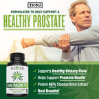 ZHOU Saw Palmetto Supplement for Men - 100 Vegetarian Capsules - image 3