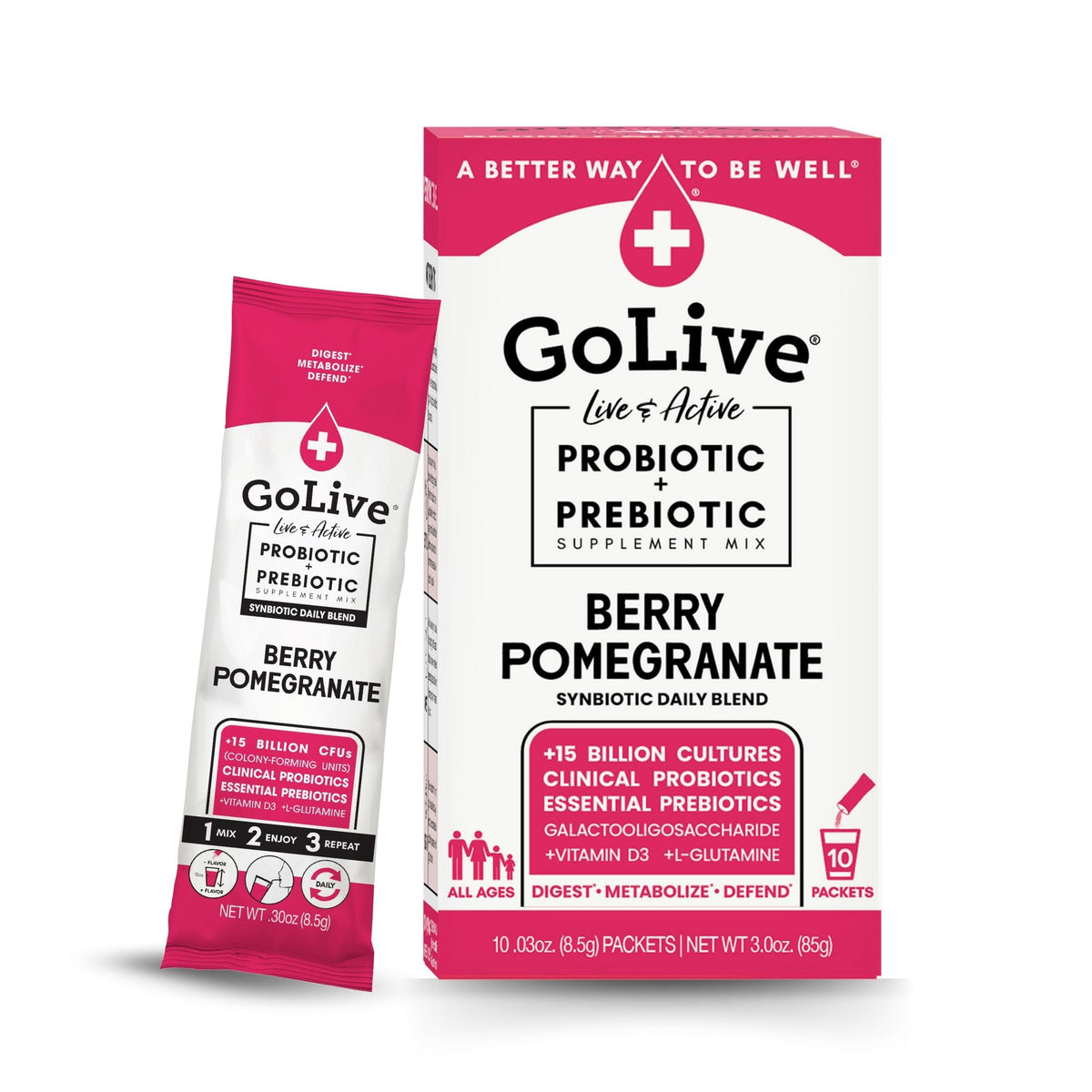 GoLive Prebiotic & Probiotic Powder - Daily Synbiotic