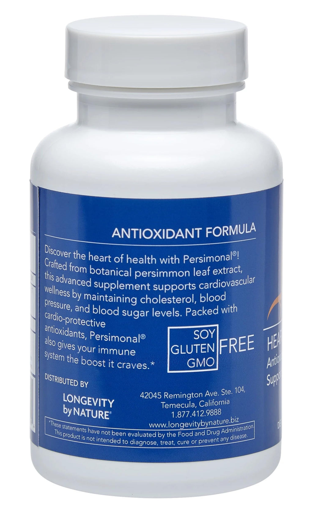Longevity by Nature Persimmon Leaf Extract Heart Wellness - 60 Capsules - image 3