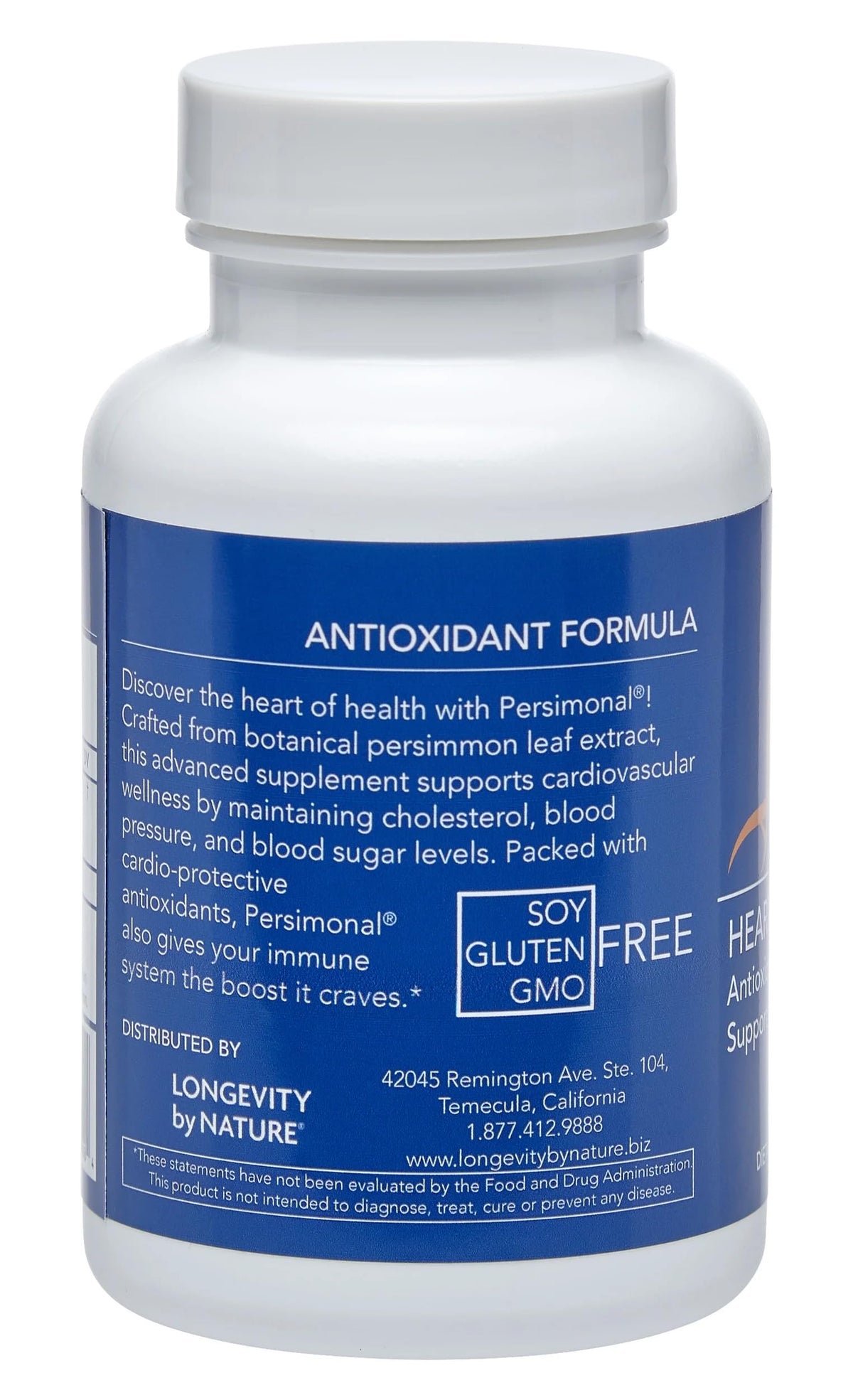 Longevity by Nature Persimmon Leaf Extract Heart Wellness - 60 Capsules - image 3