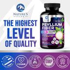 Nature's Peak Psyllium Husk Powder 2000mg Per Serving - Soluble Fiber