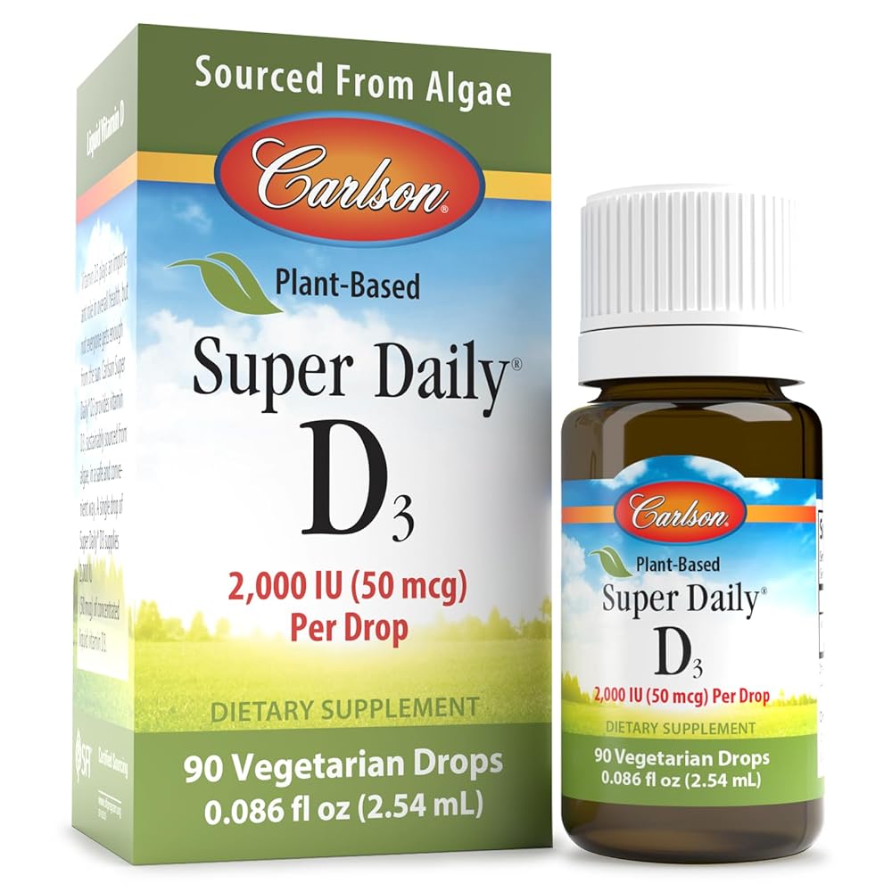 Carlson Plant-Based Super Daily D3 2000 IU - 90 Drops
