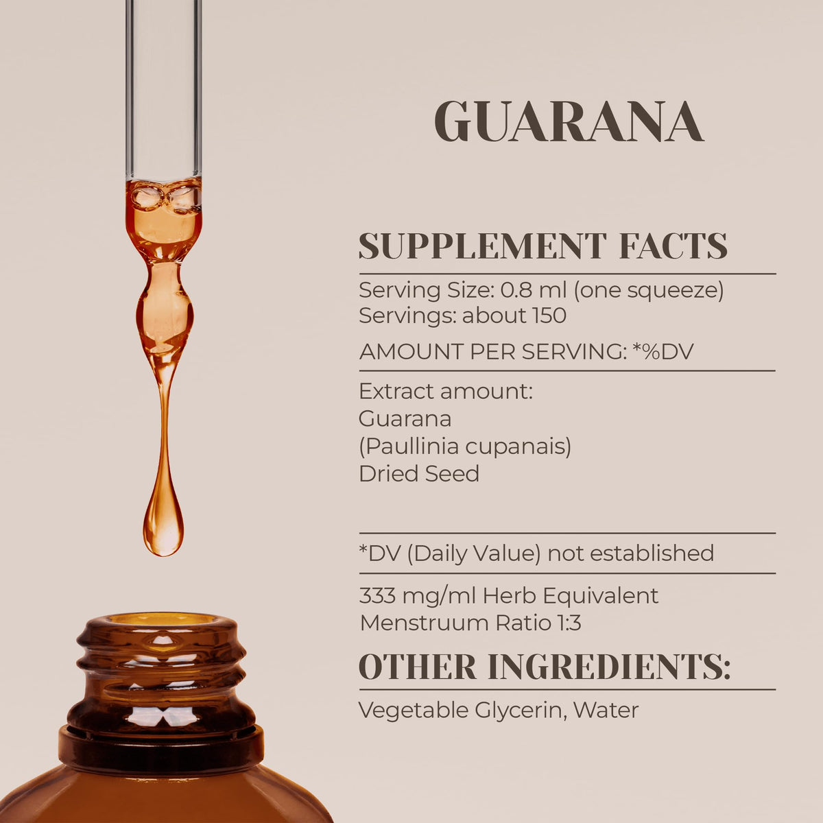 Garden Organics Guarana Alcohol-Free Natural Tincture Extract