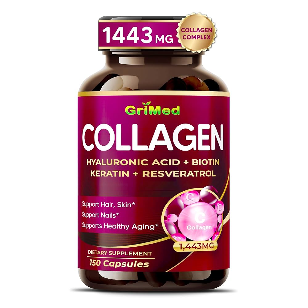 GriMed Collagen Complex 8-in-1 with Biotin & Hyaluronic Acid - 150 Capsules