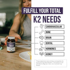 Triquetra Health Total K2 Vitamin K2 MK7 & MK4 - 60 Capsules - image 6