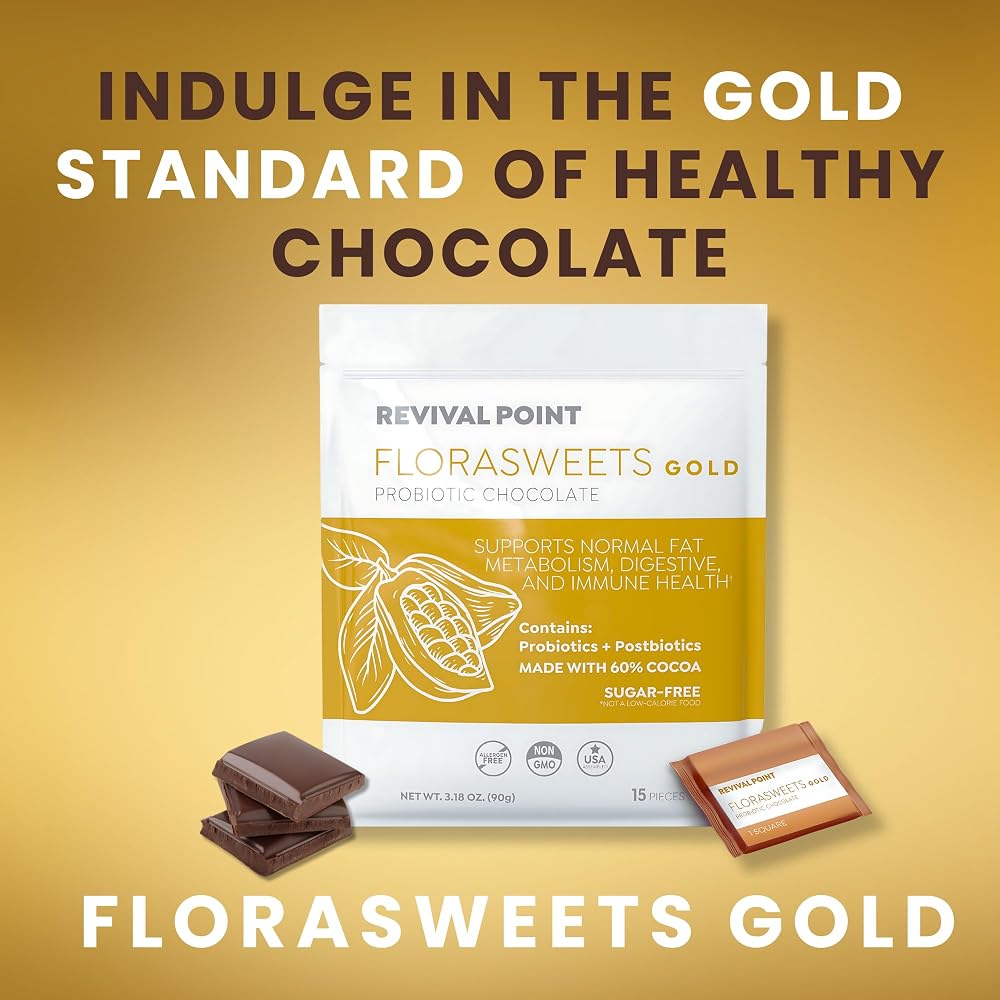 Revival Point Florasweets Gold Chocolate Bites with Probiotic +