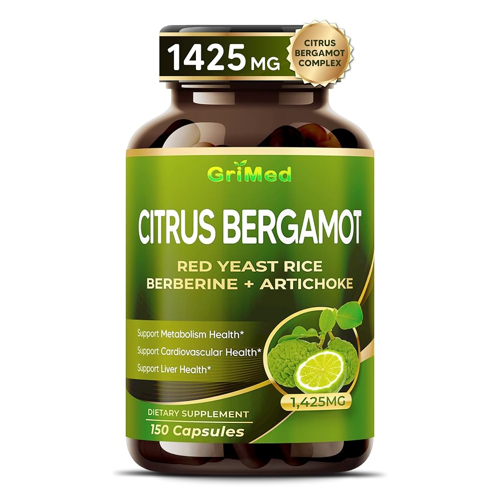 GriMed Citrus Bergamot 1,425 mg Complex with Red Yeast Rice - 150 Capsules