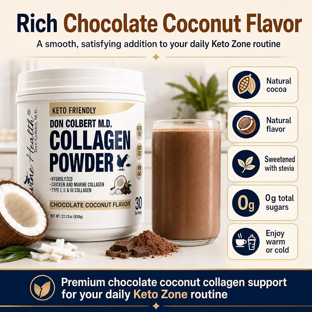 Divine Health Dr. Colbert Hydrolyzed Collagen Powder - 30 Servings - image 5