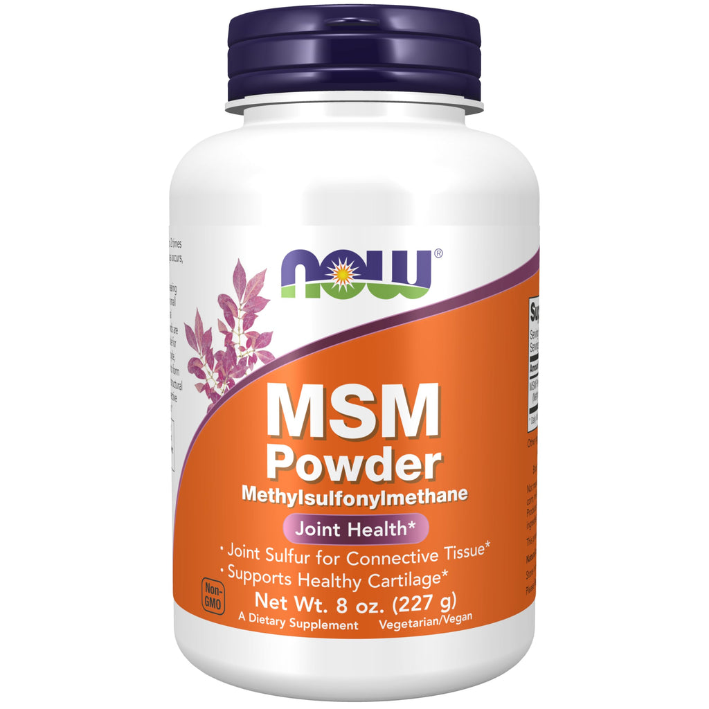 NOW Supplements MSM Powder for Joint Health - 8 oz