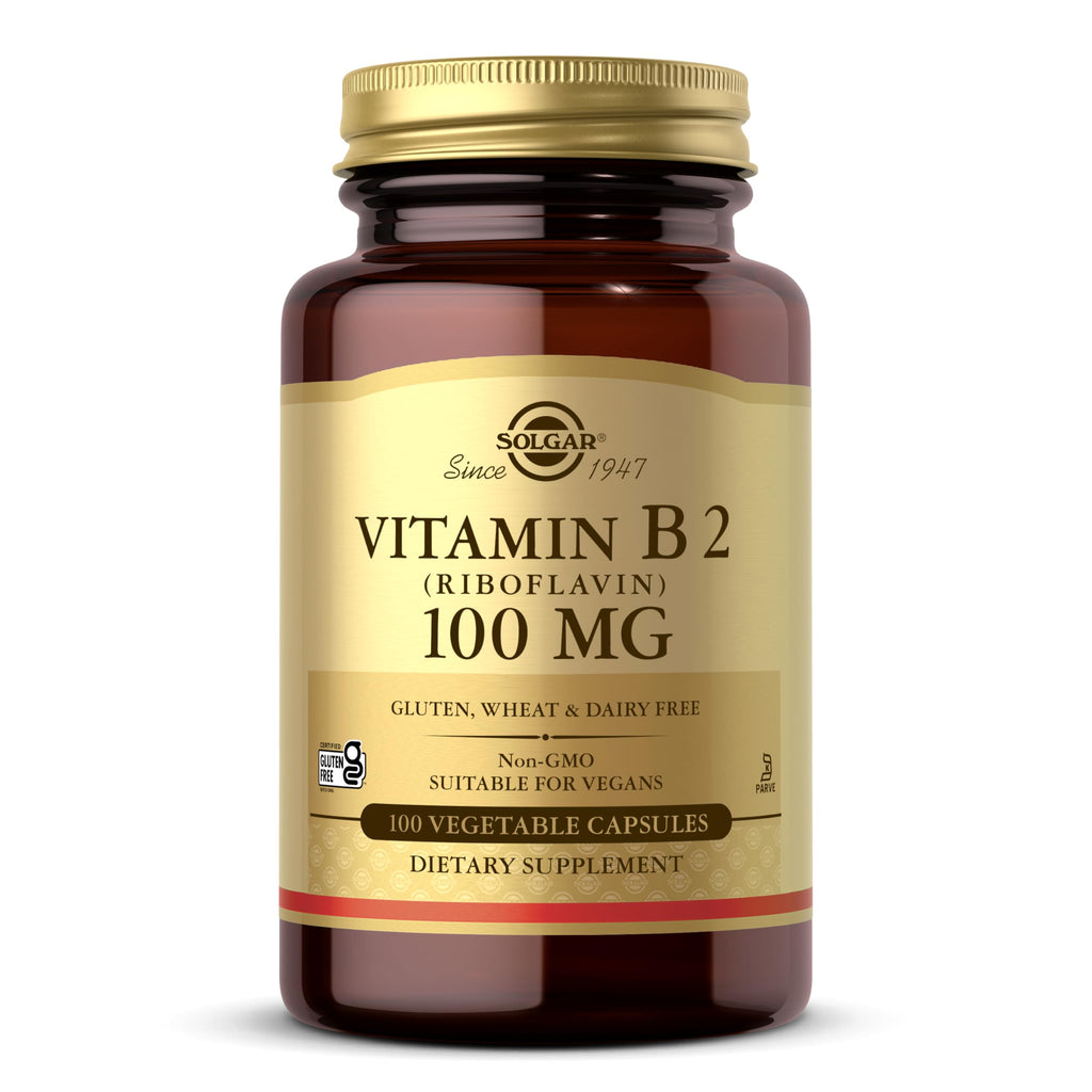 Solgar Vitamin B2 (Riboflavin) 100mg - 100 Vegetarian Capsules