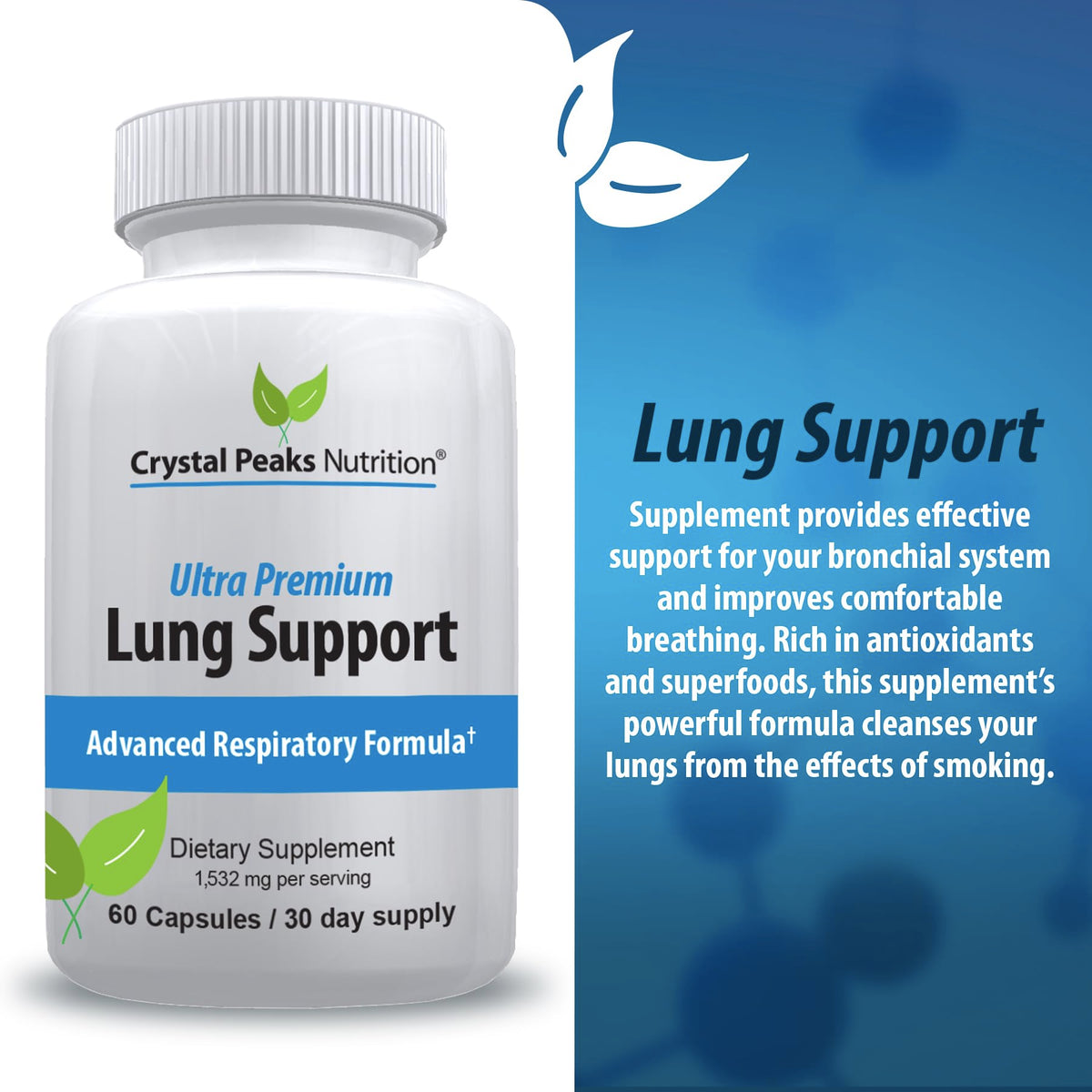 Crystal Peaks Nutrition Lung Support Respiratory Supplement - 60 Capsules - image 4