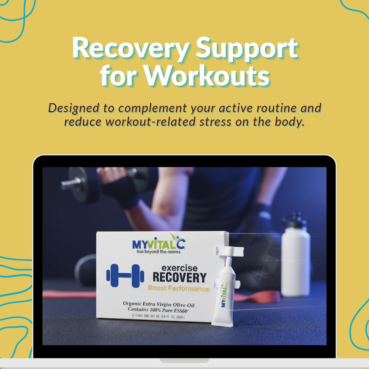 MyVitalC ESS60 in Organic Olive Oil Exercise Recovery - 30 Tubes - image 3