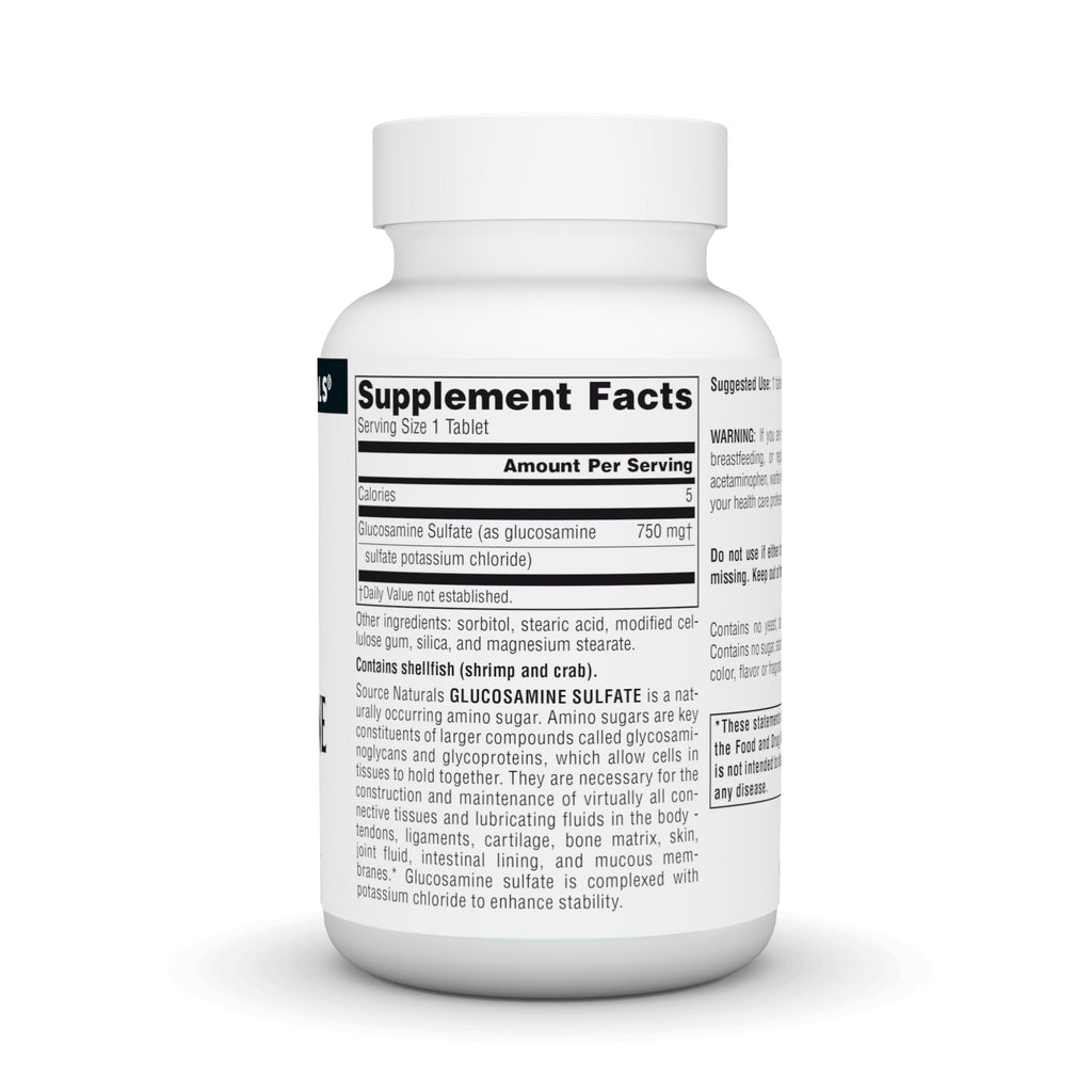 Source Naturals Glucosamine Sulfate 750 mg - 60 Tablets - image 2