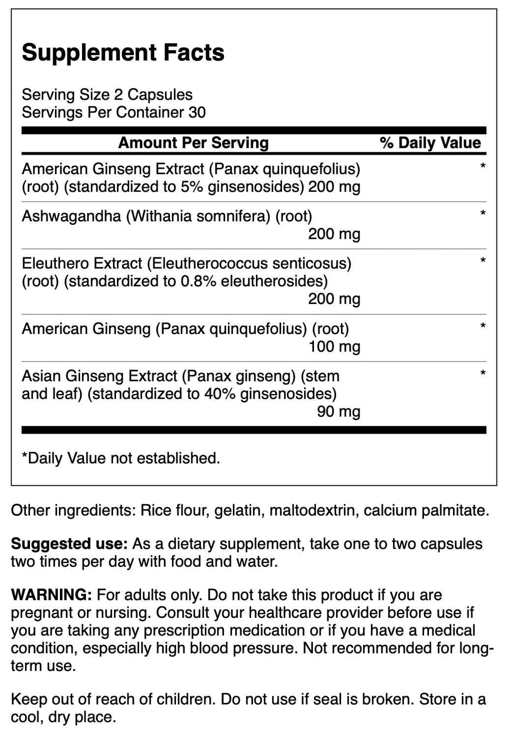Swanson Dual Ginseng Plus Energizing Formula - 60 Capsules - image 2