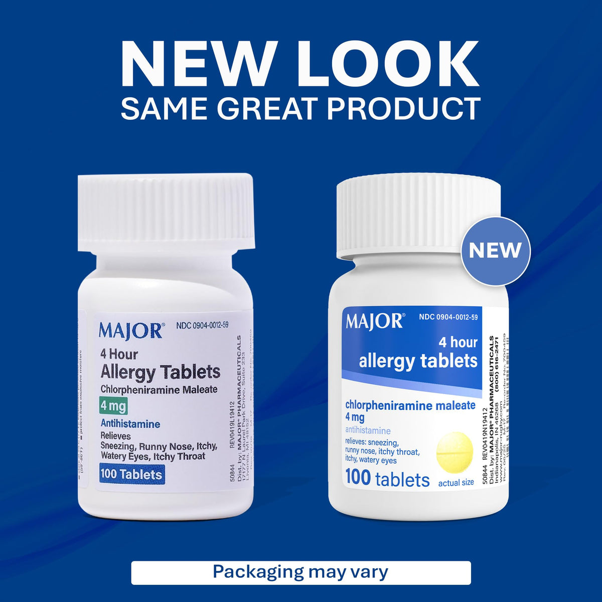 MAJOR Chlorpheniramine Maleate 4 Mg Allergy Tablets - 100 Count - image 3