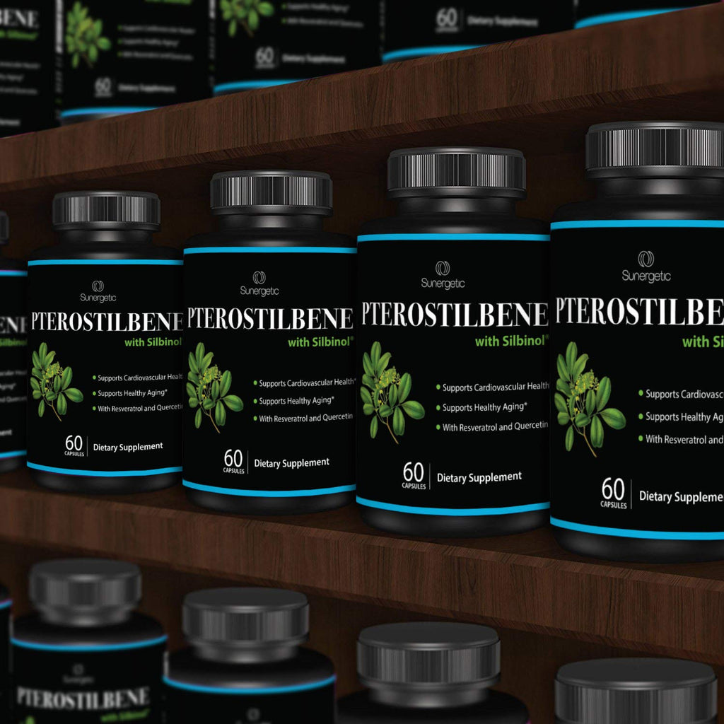 Sunergetic Pterostilbene with Resveratrol & Quercetin - 60 Capsules - image 6
