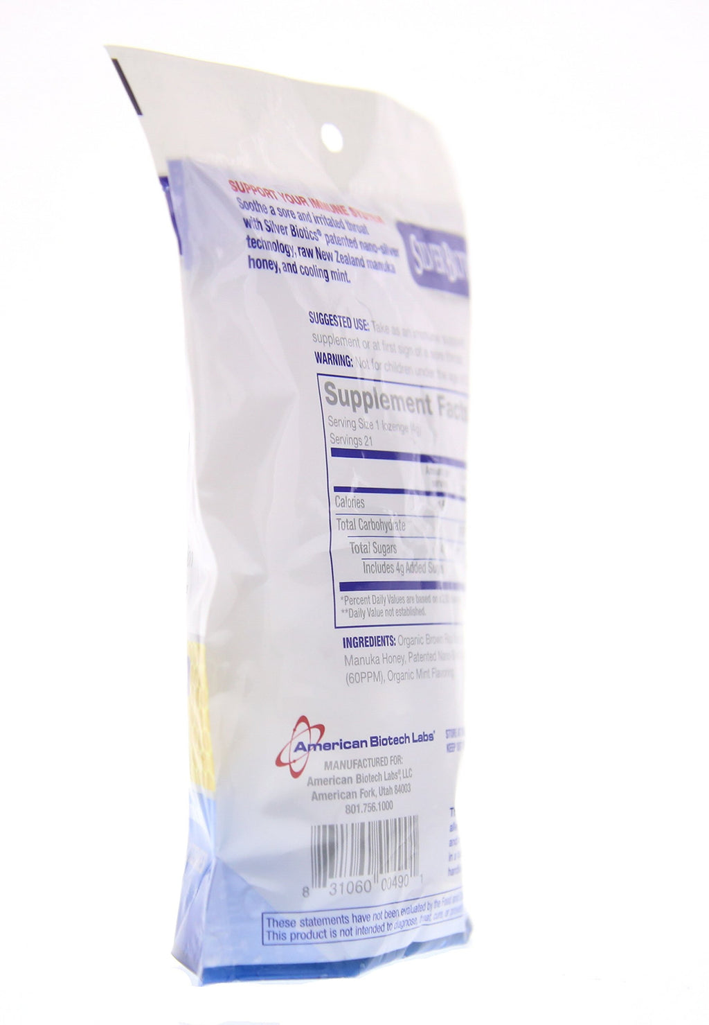 American Biotech Labs Silver Biotics Silver Lozenges with Manuka Honey - image 3