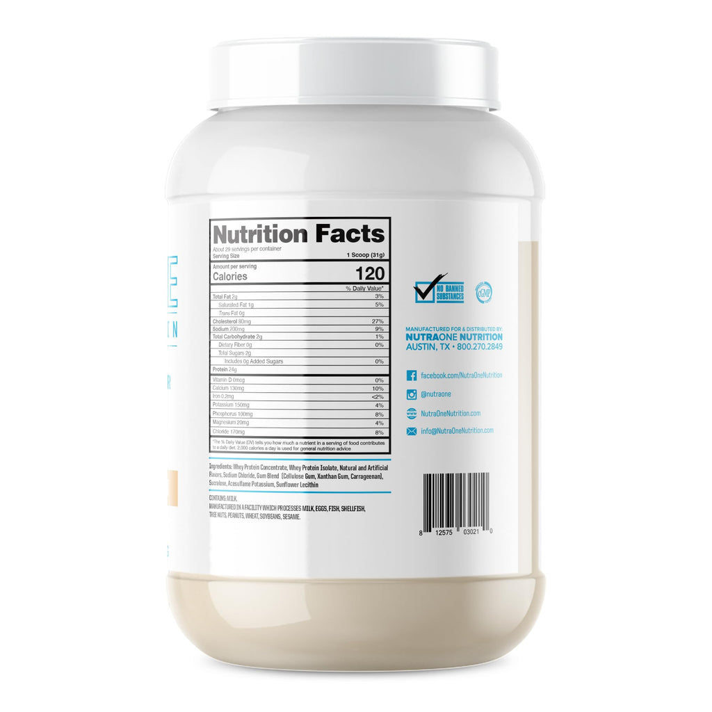 NutraOne ProteinOne Whey Protein Powder