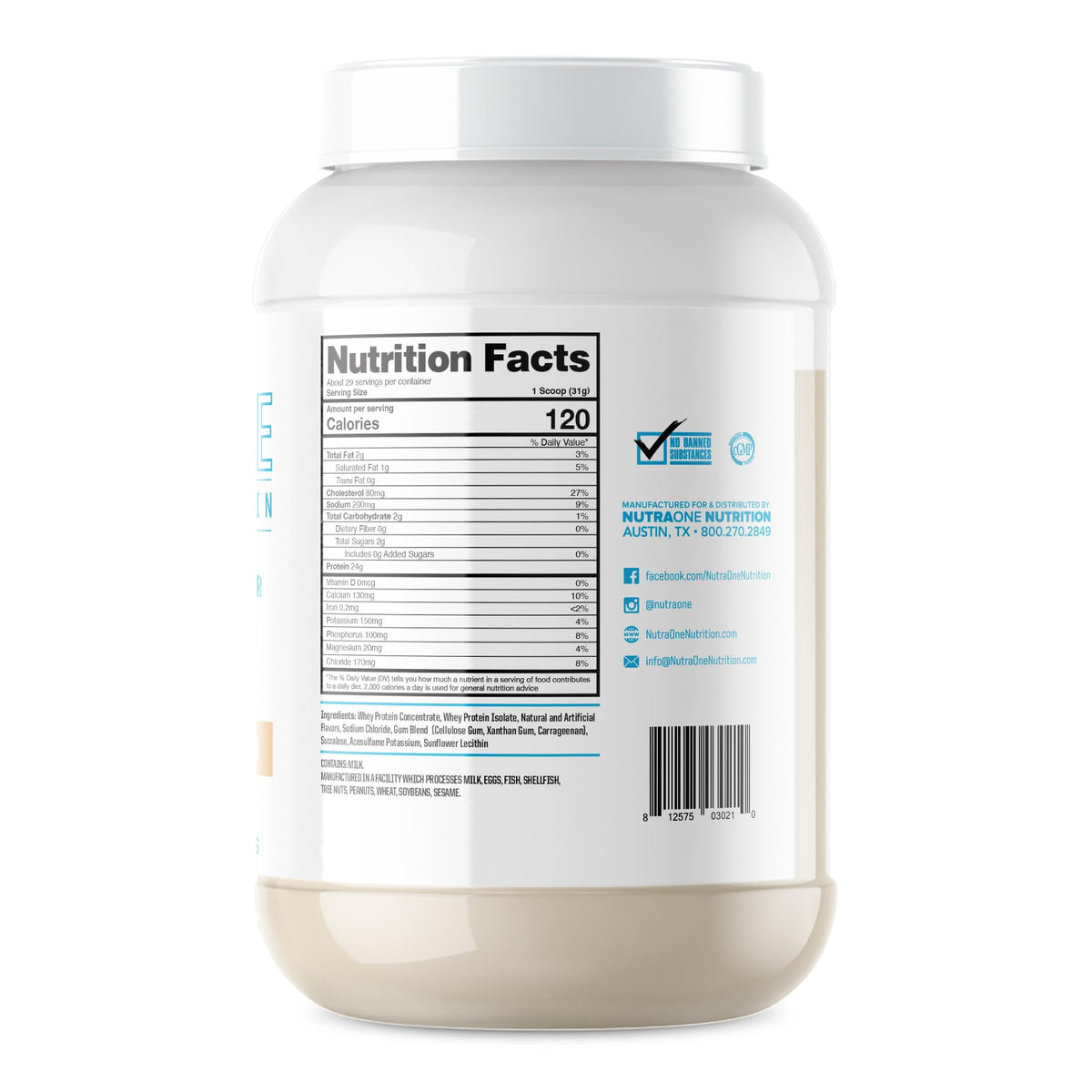 NutraOne ProteinOne Whey Protein Powder