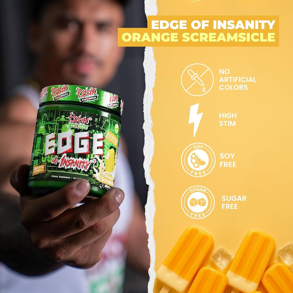 Psycho Pharma Edge of Insanity High-Stim Pre-Workout Powder