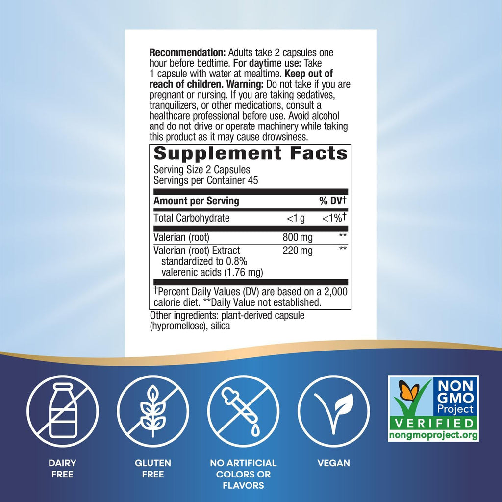 Nature's Way Valerian 220 mg for Sleep - 90 Capsules - image 5