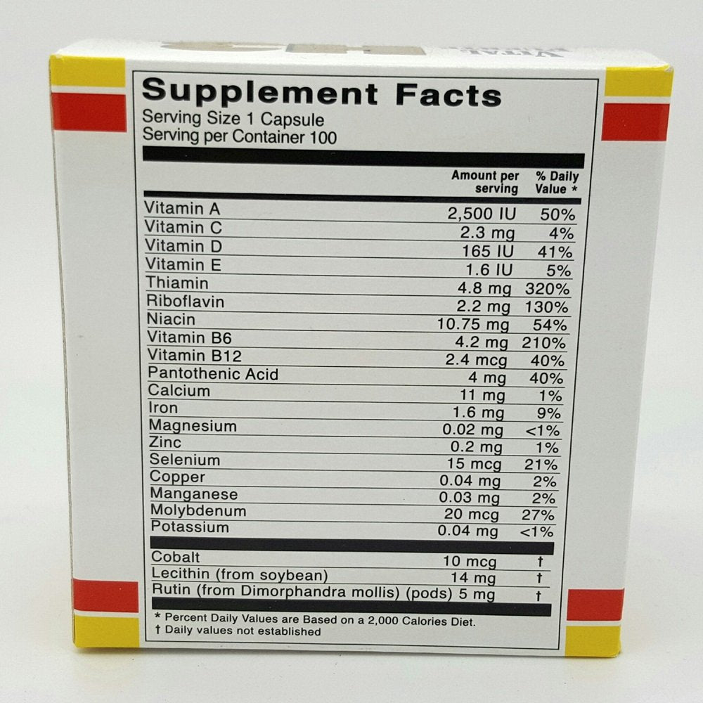 Vital Fuerte H3 Multivitamins and Minerals - 100 Capsules - image 2