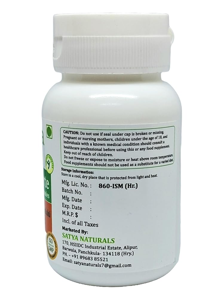 Satya Naturals Triphala Forte Capsules 500 mg. 60 Veg. Capsule