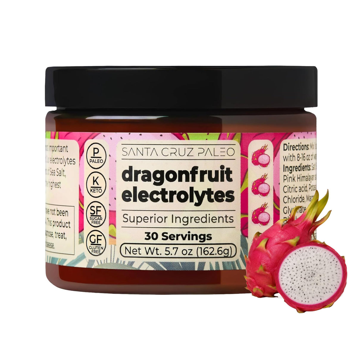 Electrolytes by Santa Cruz Paleo - Made with Sea Salt and Pink