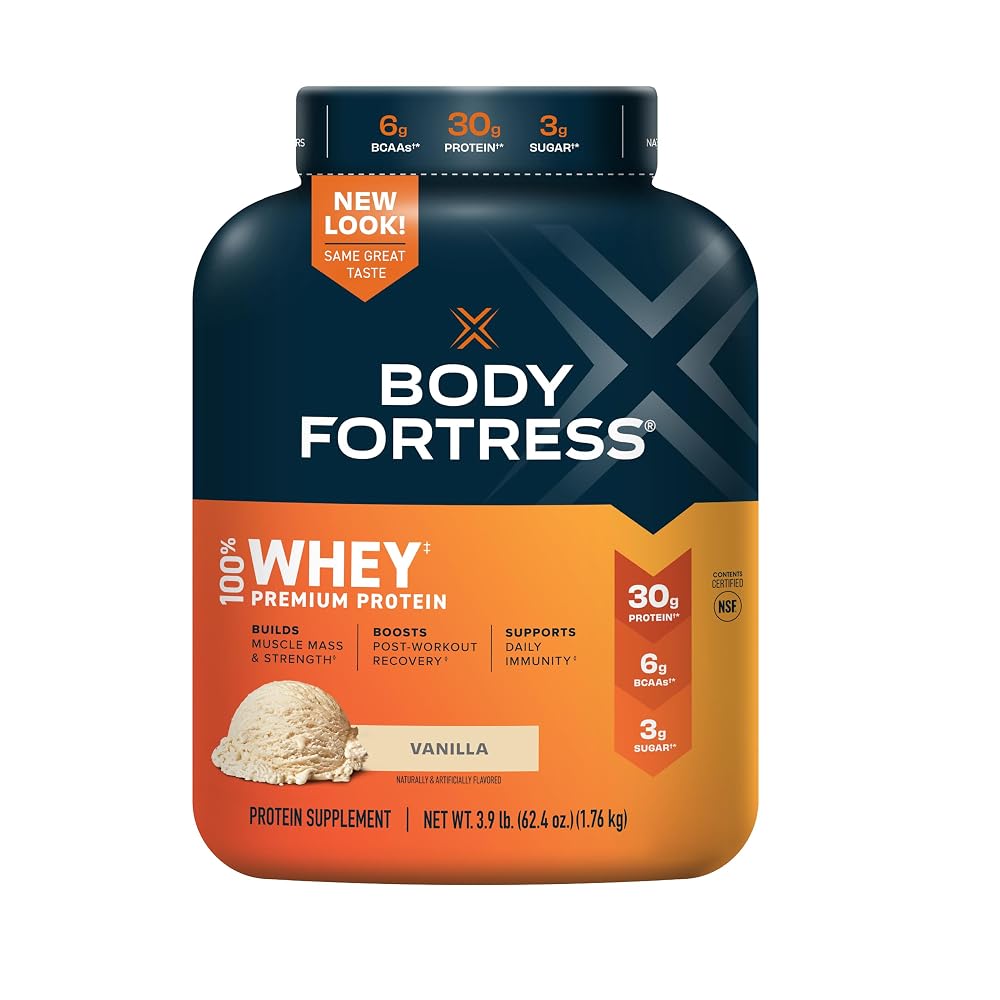 Body Fortress 100% Whey Protein Powder Vanilla & Chocolate - 2x 3.9 lb - image 2