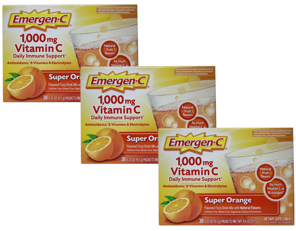Emergen-C Vitamin C 1000 mg Super Orange - 90 Packets